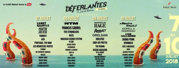 Déferlantes 2018 Affiche quasi complète