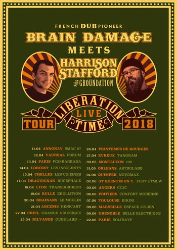 brain damage, harrison stafford, tournée