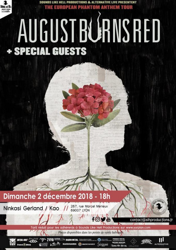 abr, august burns red, france, tournée, metalcore