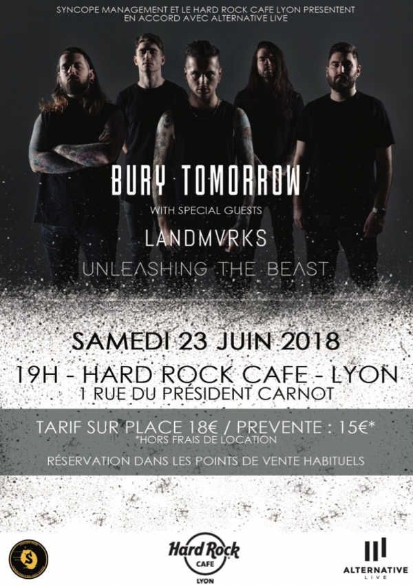 bury tomorrow, landmvrks, lyon, concert