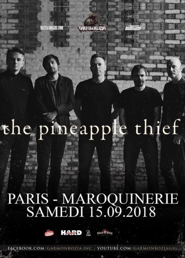 nouvel album, concert, maroquinerie, pineapple thief, rock progressif