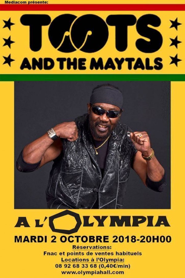Toots & The Maytals à  l'Olympia, le 2 octobre