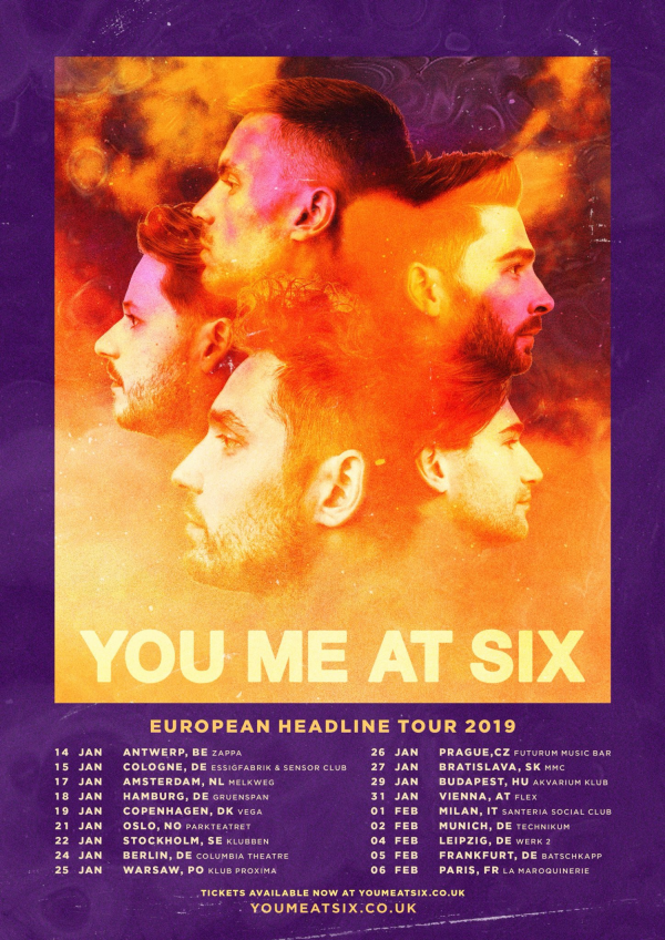 you me at six, tour, europe, concerts, rock