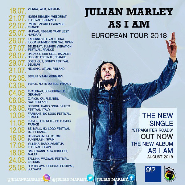 Julian Marley - Tournée Européenne 2018