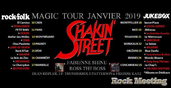 Shakin Street Tour 2019