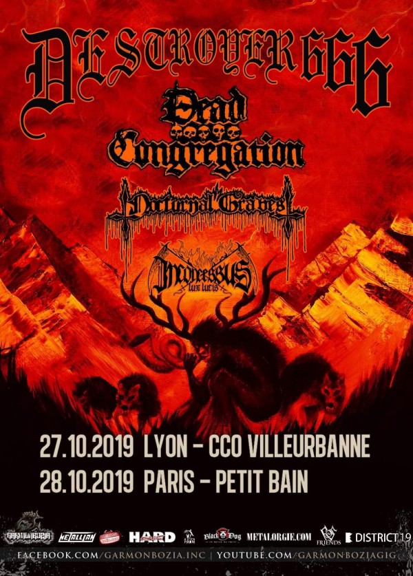garmobonzia, black thrash metal, tournée européenne, paris, lyon, deströyer 666