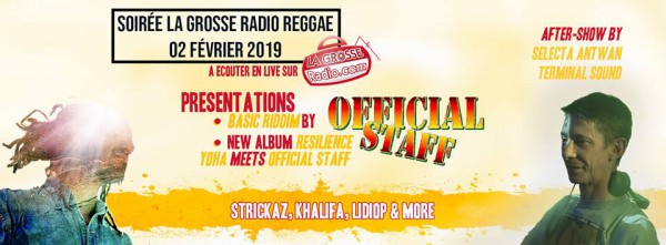 Bannière Soirée La Grosse Radio Reggae, le 2 février 2019