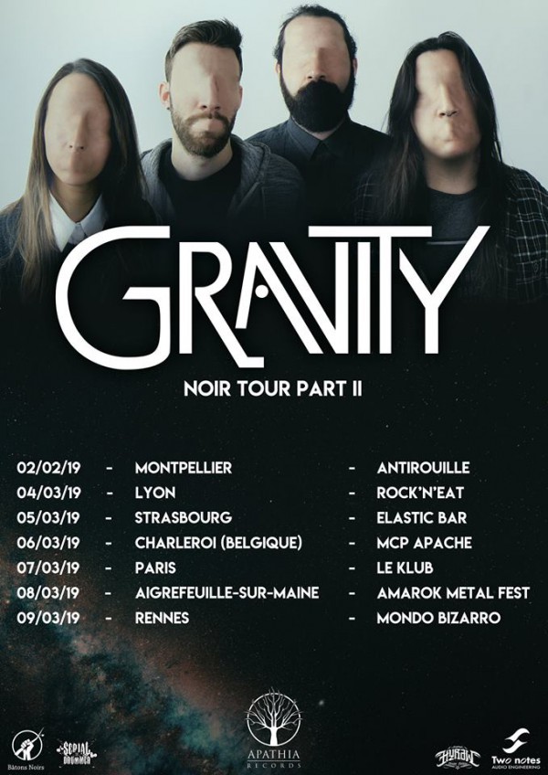 Gravity, tournée, metalcore, frontwoman, tournée en france et en belgique