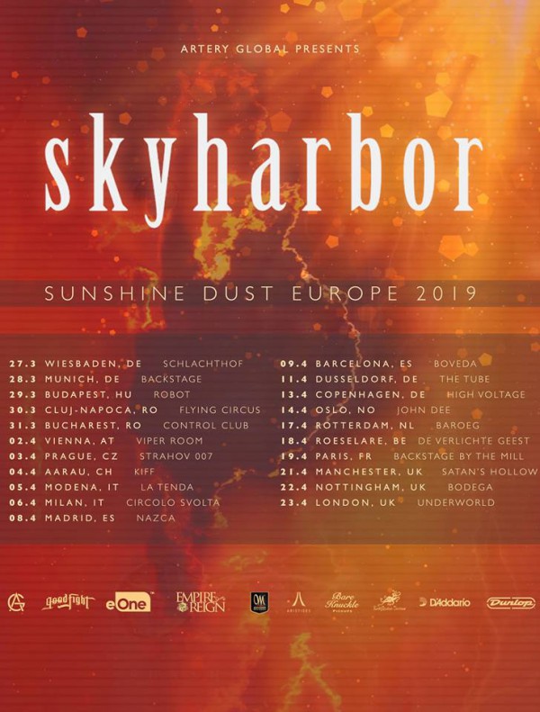 skyharbor, metal, inde, tournée 2019, o'sullivans, sunshine dust