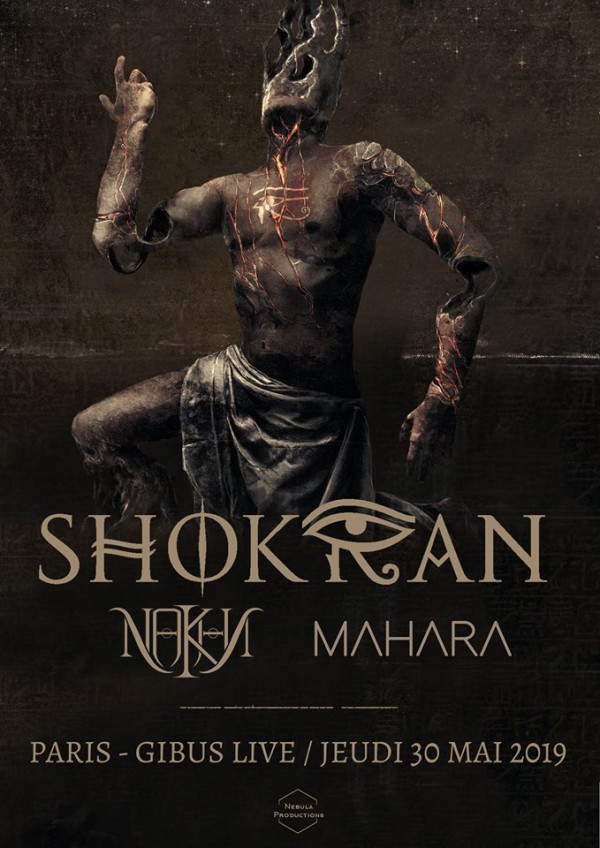 shokran, metal progressif, nebula productions, paris, gibus live, 2019, nakht, mahara
