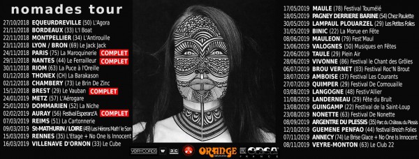 Rock, Nouvel Album, Nomades, 2018, tournée