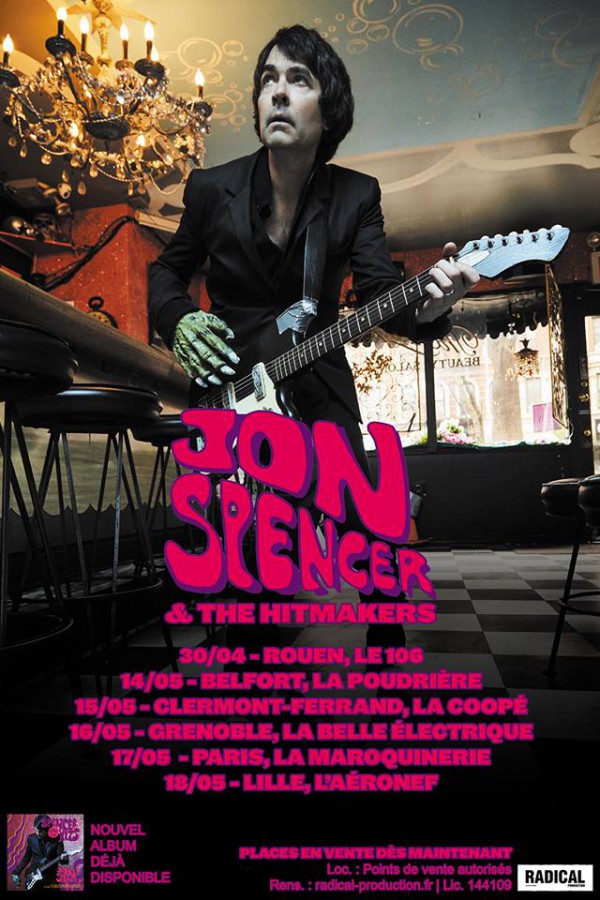 Jon Spencer French Tour 2019
