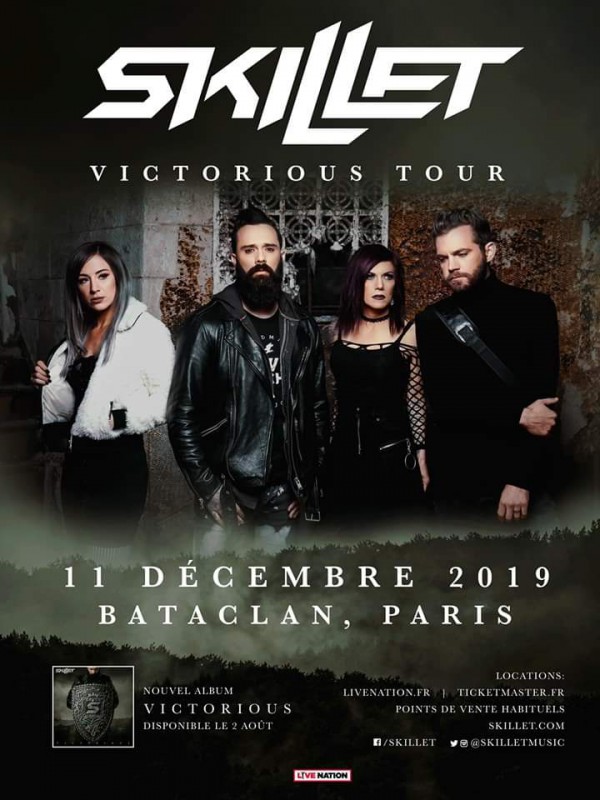 Affiche, tournée, Skillet, Victorious tour