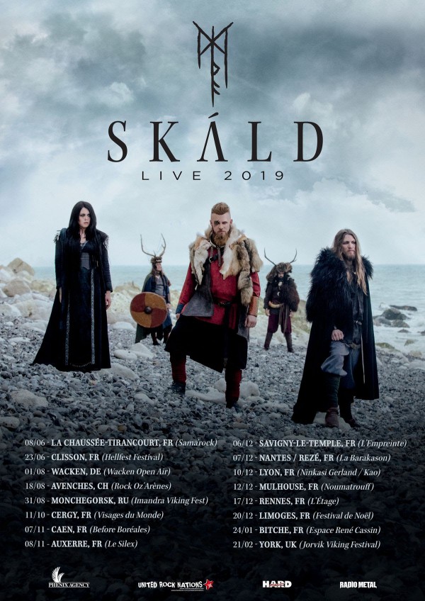 skald, tournée française, musique nordique, folk metal, 2019, 2020, le chant des vikings