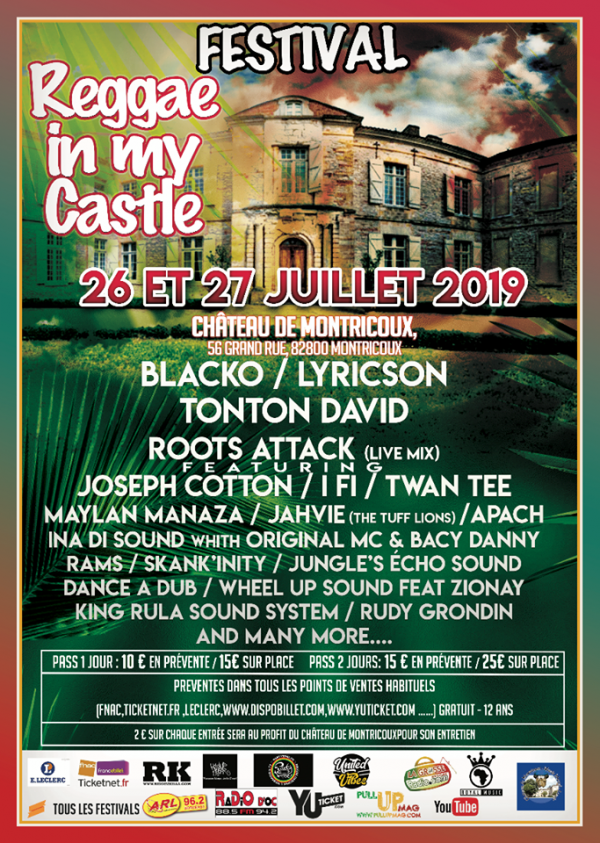 Regggae In My Castle Montricoux  (82) - 26 & 27 Juillet 2019