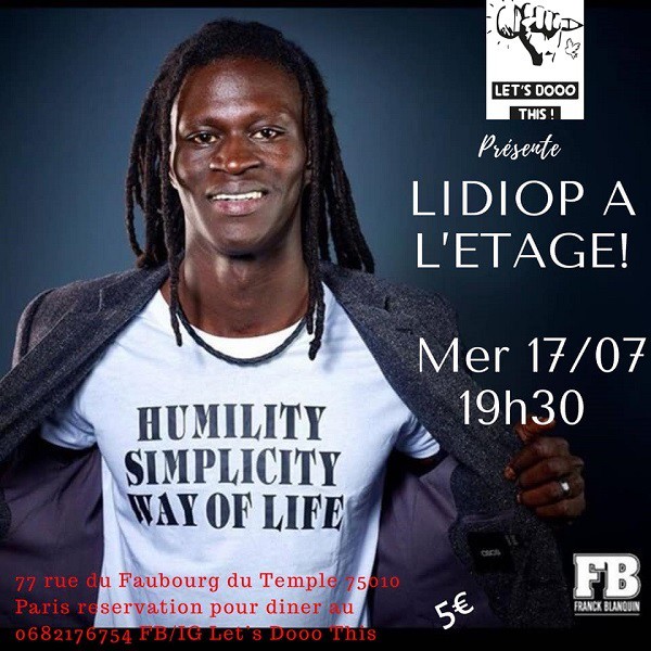 Lidiop en concert à  L'Etage le 17/07
