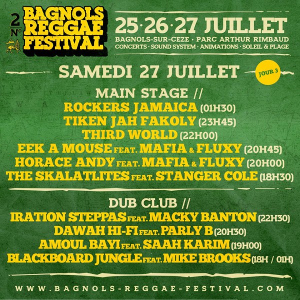 Bagnols Reggae Festival #2, 27/06/2019