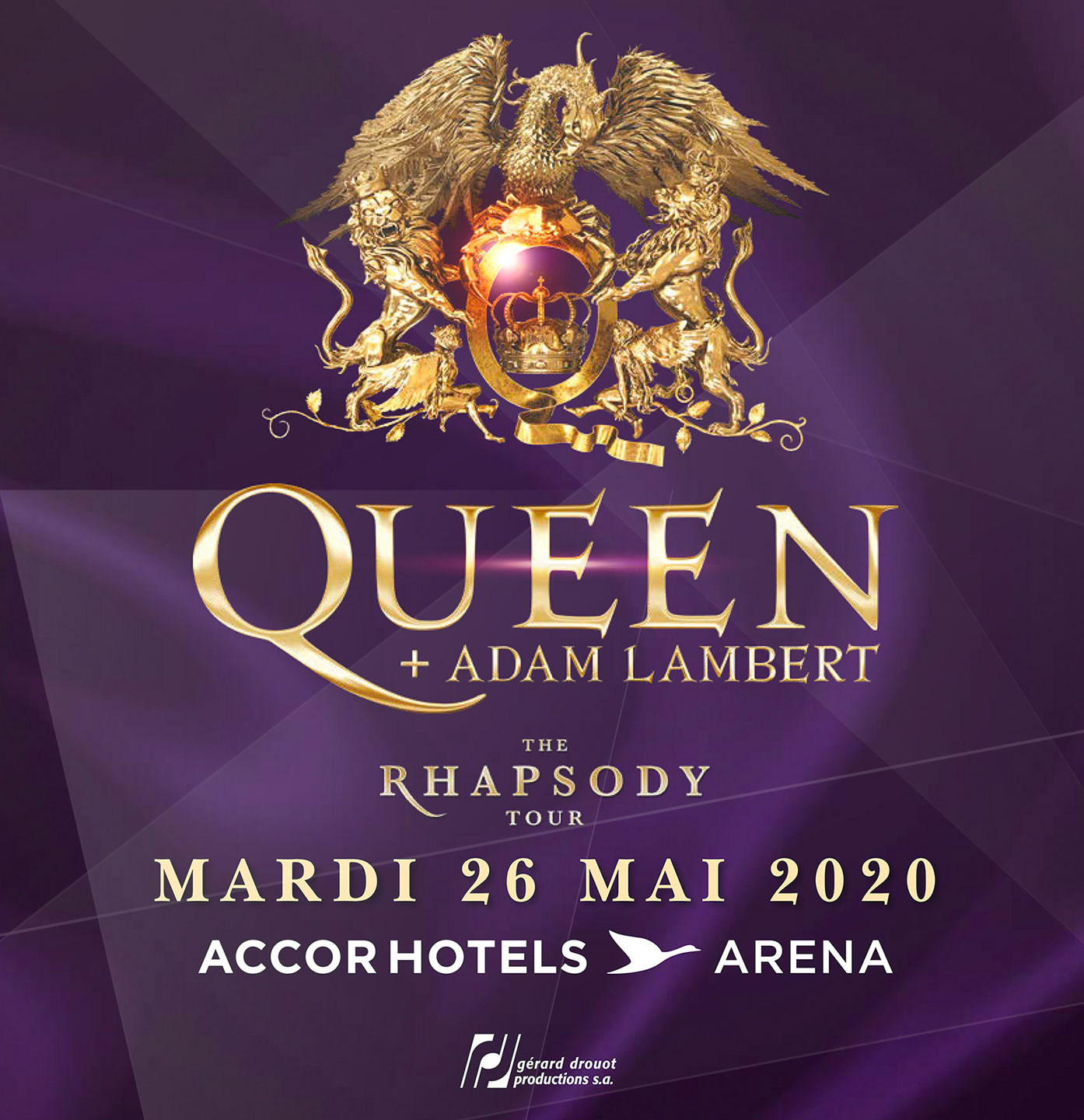 Queen + Adam Lambert, AccorHotels Arena, Paris, 25/05/20