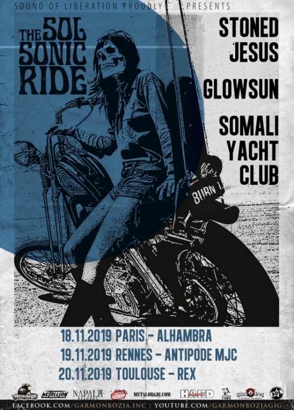 My Sleeping Karma, Stoned Jesus, tournée française, stoner metal, 2019, Somali Yacht Club, Garmonbozia