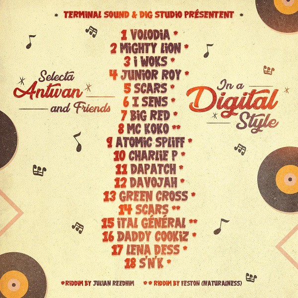 Tracklist Selecta Antwan and Friends in a Digital Style
