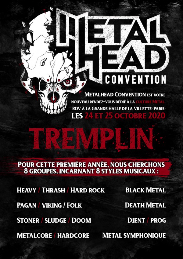 Metalhead convention, Tremplin Metalhead, 2020, metal, La Villette, convention, Paris
