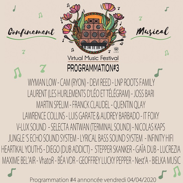 Programmation Confinement Musical - Semaine 3