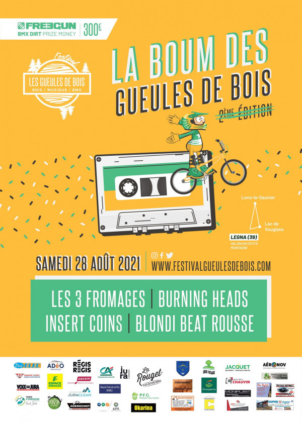 Festival, Punk, BMX, Valzin en Petite Montagne, Insert Coins, Blondi Beat Rousse, Burning Heads, Les 3 Fromages