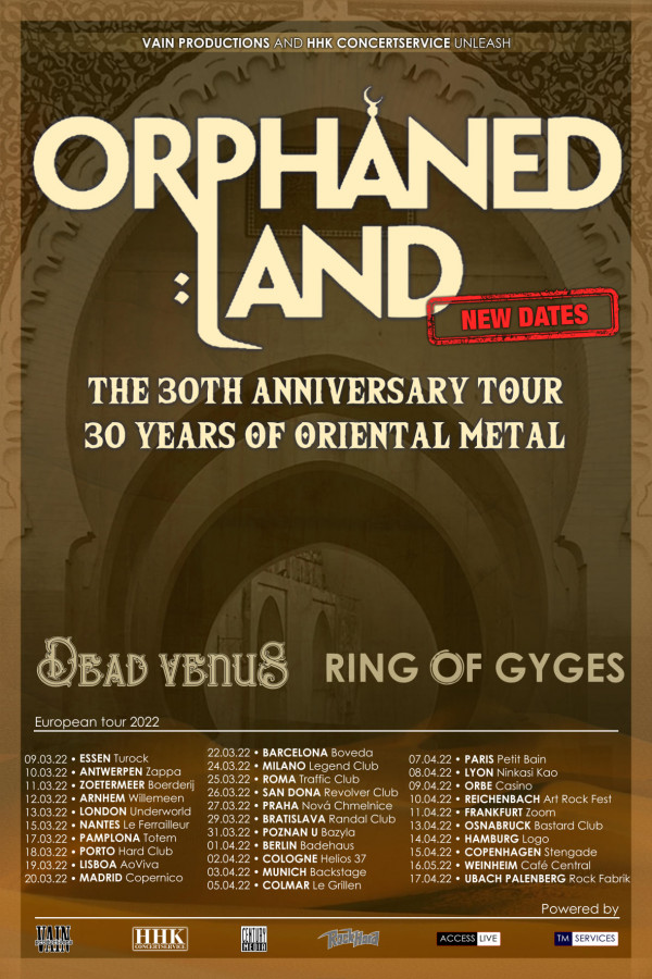 Orphaned Land, tournée, anniversaire, 30 ans, metal, 2022, Petit Bain