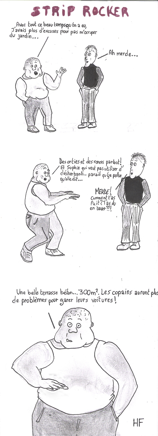 Avec tout ce beau temps, j'avais plus d'excuses pour ne pas m'ocuper du jardin... Des orties et des ronces partout et Sophie qui ne veut pas utiliser de désherbants...parait que ça pollue qu'elle dit