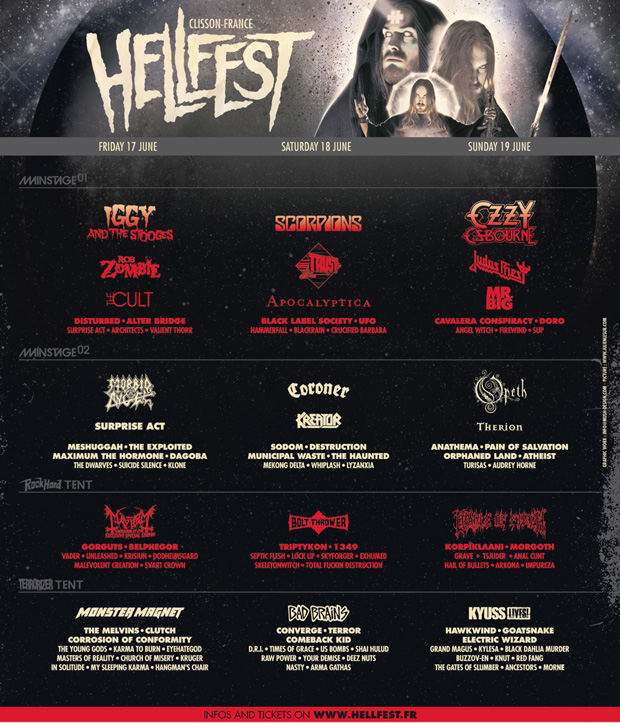Hellfest 2011 Affiche complète La Grosse Radio