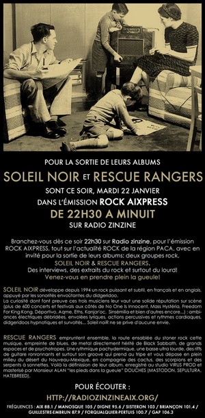 Soleil Noir Interview Radio zinzine