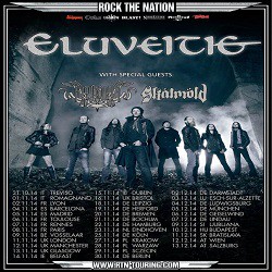 Eluveitie, Arkona et Skálmöld en tournée cet automne
