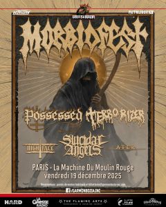 Possessed (+ Terrorizer + Suicidal Angels + Nightfall) à La Machine du Moulin Rouge (19.12.2025)