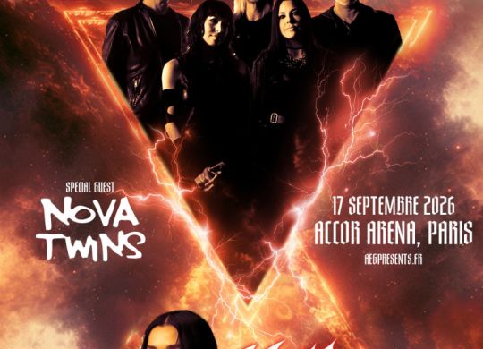 Evanescence en concert a l accor arena de paris en septembre 2026 avec poppy et nova twins