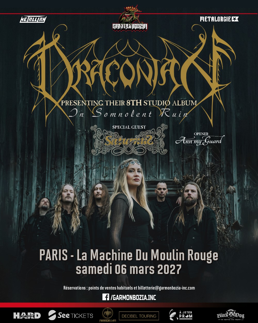 Draconian annonce son nouvel album In Somnolent Ruin et une tournée européenne en 2027